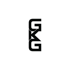 gkg initial letter monogram logo design