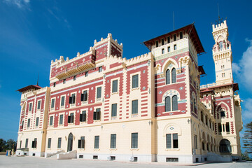 Fototapeta na wymiar panoramic view of the Montazah palace in Alexandria Egypt