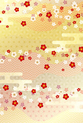 桜　梅　和柄　背景