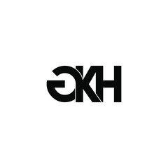 gkh initial letter monogram logo design