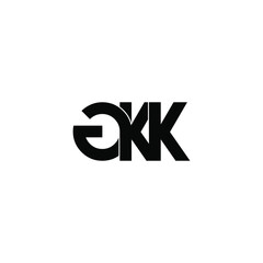 gkk initial letter monogram logo design
