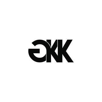 gkk initial letter monogram logo design