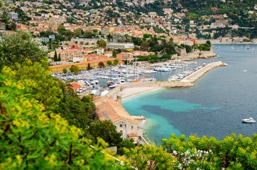 Foto auf Acrylglas Villefranche-sur-Mer, Französische Riviera Blick auf Port Villefranche-sur-Mer - Côte d& 39 Azur, Côte d& 39 Azur, Frankreich