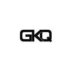 gkq initial letter monogram logo design