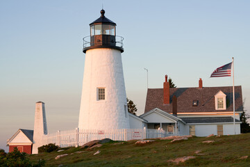 Fototapeta na wymiar Pemaquid Point Lighthouse, Maine, USA in dawn's light