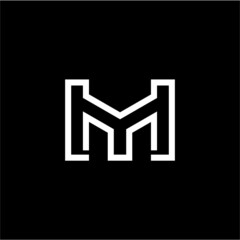 M initial logo vector image