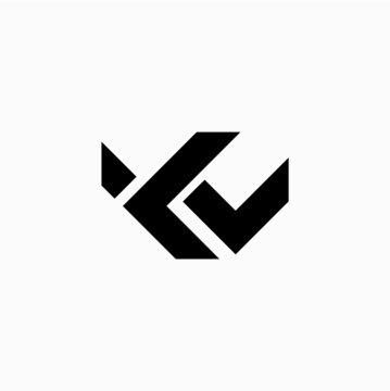 KV initial logo vector image