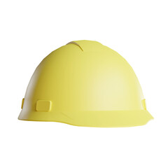 3D icon safety helmet isolated on white background. 3d render illustration