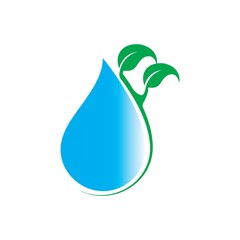 Water drop illustration Logo template vector design