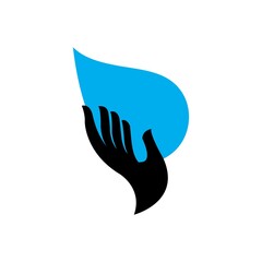 Water drop illustration Logo template vector design