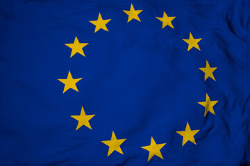 European Union flag in 3D rendering