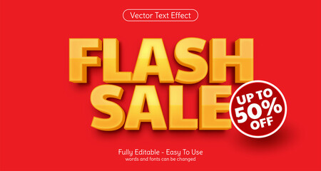 Creative 3d text Flash sale editable style effect template