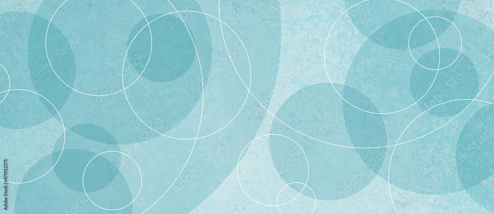 Canvas Prints abstract background in blue green color with grunge texture and geometric circle pattern design, pas