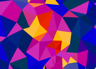 Geometric design. Dark blue ​gradient background. Geometric triangle, mosaic, abstract background EPS 10 Vector