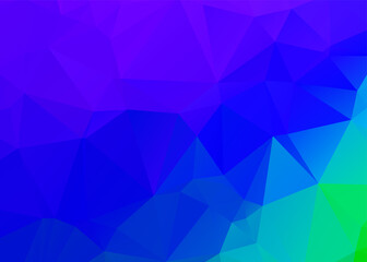 Geometric design. Dark blue ​gradient background. Geometric triangle, mosaic, abstract background EPS 10 Vector