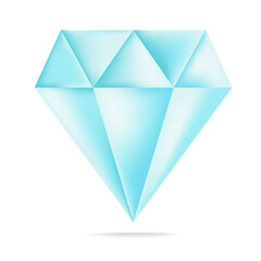 diamond 3d cartoon style vector illustration design.