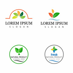 Leaf icon Vector Illustration design Logo template