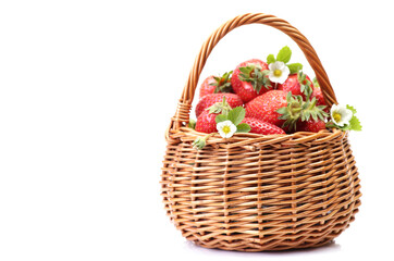 Fototapeta na wymiar Strawberries on a white background