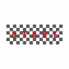 Race flag icon, simple design illustration vector