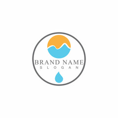 Water wave icon vector illustration design logo