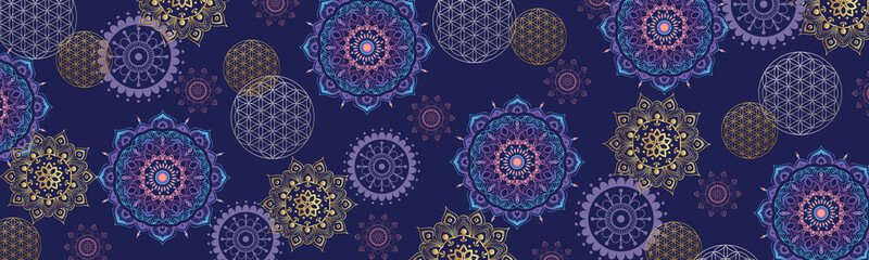 wallpaper with mandala pattern