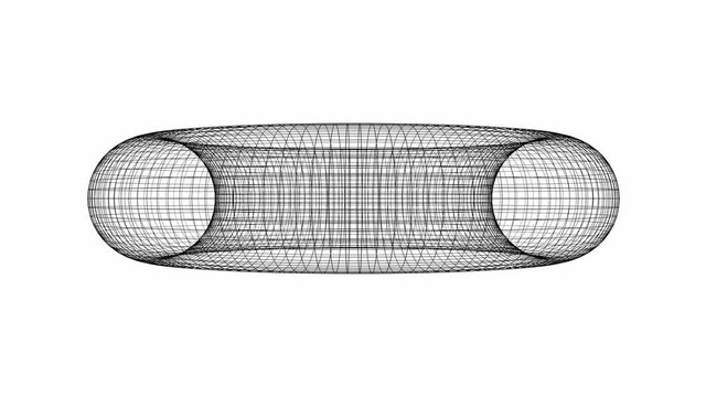 Torus mathematics background that can represent a curve, structure or topology