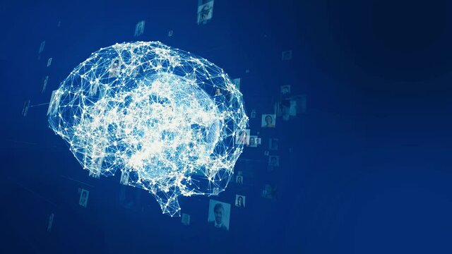 Multinational people and AI (Artificial Intelligence) concept.