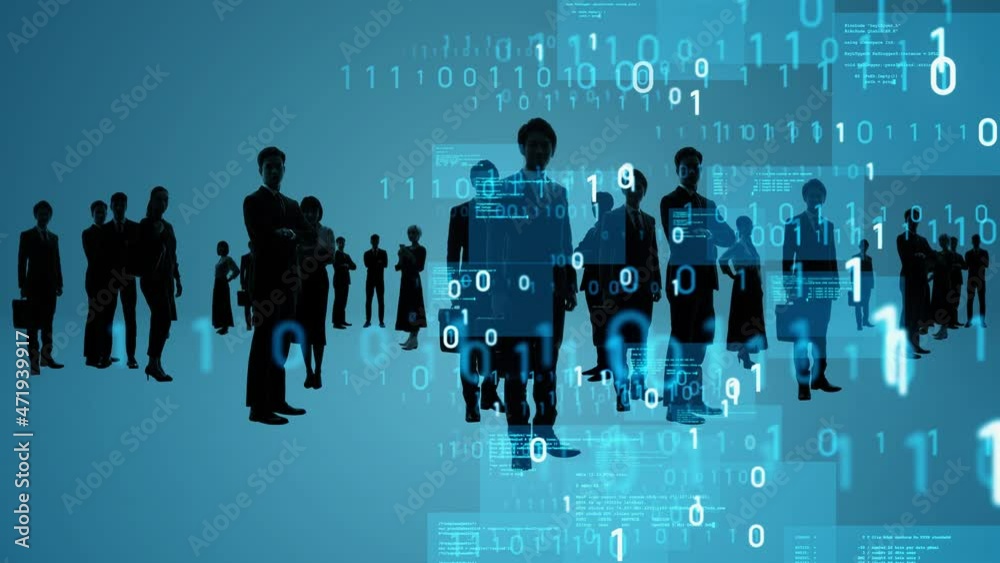 Aufkleber silhouette of multinational people and communication network concept. human resources. digital trans