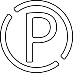 The illustration of parking lot vector sign or symbol