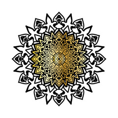 Vector round abstract circle. Luxury Mandala style.