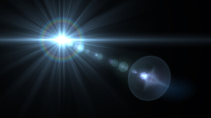 lens flare, Abstract Natural Sun flare on the black background, flare light transition, effects sunlight