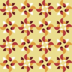 Rounded abstract seamless pattern - accent for any surfaces.