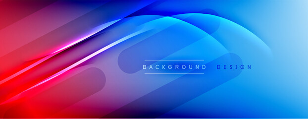 Abstract background - lines composition created with lights and shadows. Technology or business digital template. Trendy simple fluid color gradient abstract background with dynamic