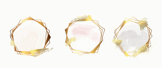 Set of abstract wall art vector background. Wall decor design with red, blue color, circles, line art. Abstract watercolor painting for wall decoration, interior, prints, cover, and postcard.