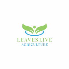 
Leaves Nature logo organic plant for bussines