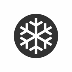 Flat icon of snowflakes on black and white. Symbols that represent cold weather conditions and are popular in winter.
