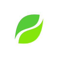 Obraz premium green leaf logo