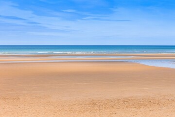 Fototapeta na wymiar Omaha Beach in Normandy, France.
