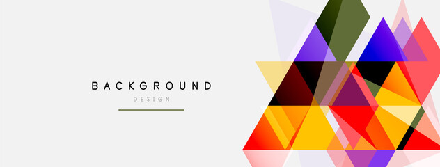 Mosaic triangles geometric background. Techno or business concept, pattern for wallpaper, banner, background, landing page