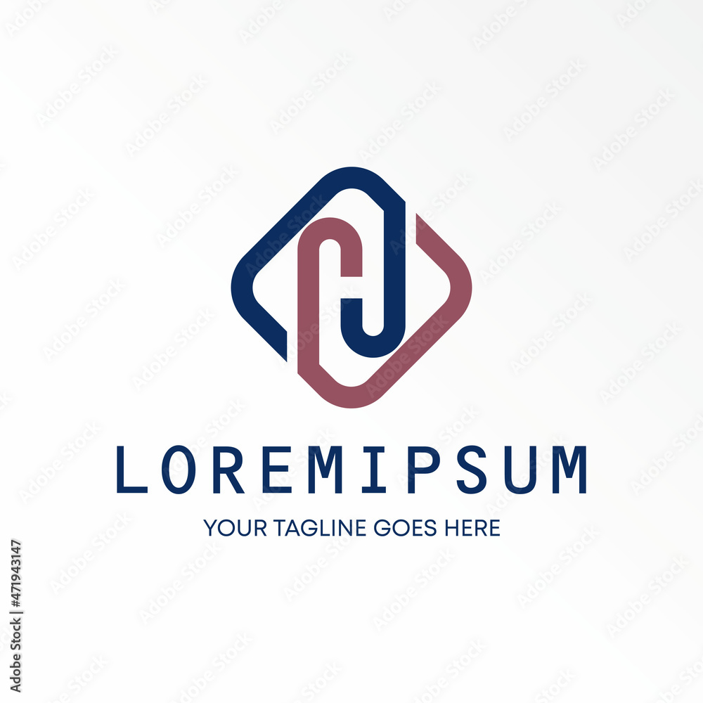 Poster letter or word h line font in rectangular block or negative space image graphic icon logo design abs