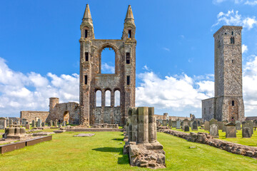 Cathedral ruins in Saint Andrews, Scotland , UK. Andrews Cathedral