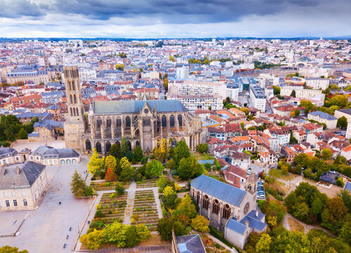 Famous gothic cathedral in Limoges city in France, Europe