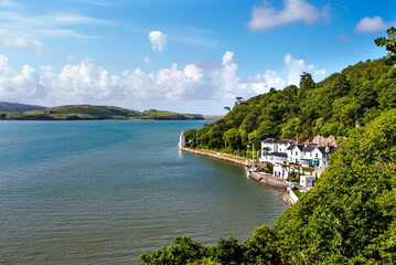 Portmeirion estuary in North Wales, UK.
