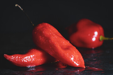 Red aji limo it's a hot spicy chili from Peru use to make ceviche