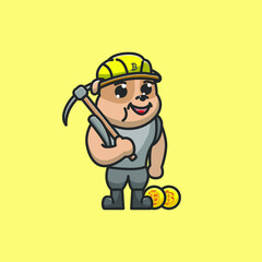 bulldog dog mining crypto bitcoin