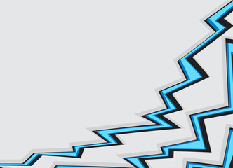 Abstract background with blue jagged zigzag pattern and some copy space area