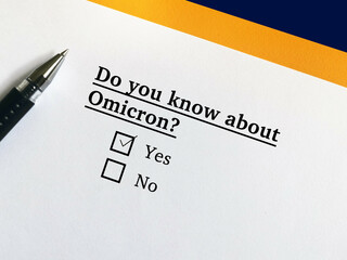 Questionnaire about new covid variant