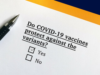 Questionnaire about new covid variant