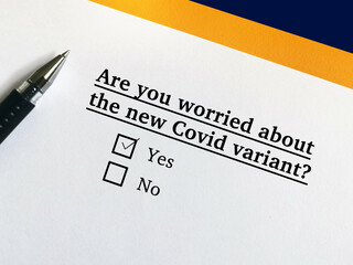 Questionnaire about new covid variant