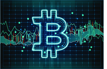 Bitcoin Cryptocurrency chart bar
